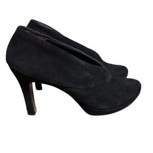 Paul Green Black Platform Suede Pumps Women’s Size US 7 – UK 4.5 Slip-On Heels